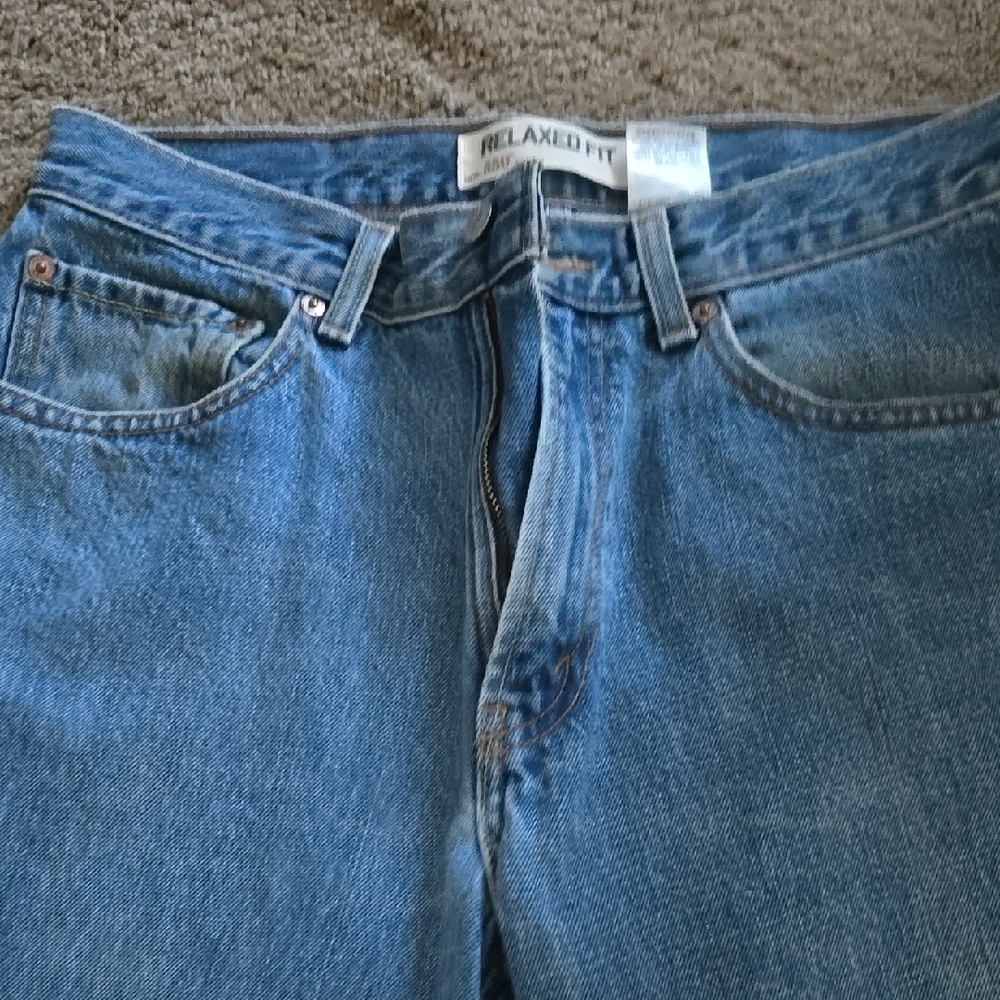 Relaxed Fit Blue Jeans